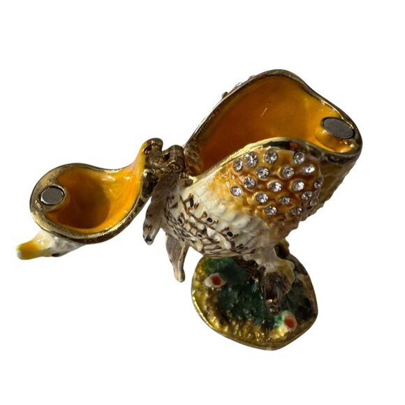 Eagle Trinket Box With Rhinestones & Magnetic Closure - Picture 2 of 3